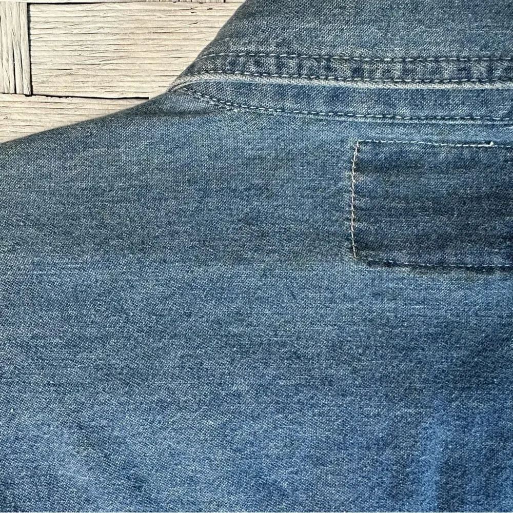 Lets Quizz Again vintage Women embroidered Noahs art denim button up cottagecore - Picture 6 of 11